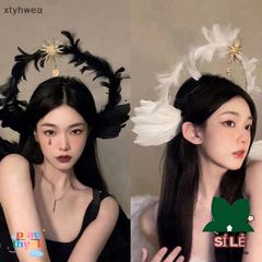 Mũ Tiara Lông Vũ Baroque Trắng - Phụ Kiện Thời Trang Lấp Lánh Cho Bữa Tiệc Quyến Rũ, Chất Liệu Cao Cấp, Gói 1/2 Cái
