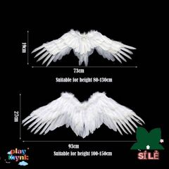 Cánh Thiên Thần Đen & Trắng Gập Gọn - Phụ Kiện Cosplay Unisex Chất Lượng Cao Dành Cho Sân Khấu Và Biểu Diễn