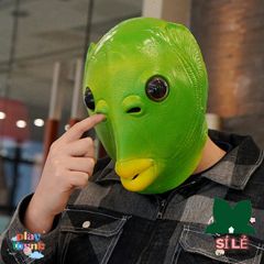 Mũ Cá Cosplay Halloween - Màu Hồng & Xanh Lá, Phù Hợp Cho Người Lớn & Trẻ Em, Trang Phục Hóa Trang Quái Vật Thú Vị