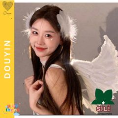 Đôi Cánh Thiên Thần Trắng - Phụ Kiện Cosplay Halloween, Trang Phục Công Chúa, Dự Tiệc Giáng Sinh dành cho Nữ