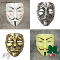 Mặt Nạ Giấu Mặt Anonymous Vendetta - Phụ Kiện Cosplay Halloween Độc Đáo, Đảm Bảo Chất Lượng Cao