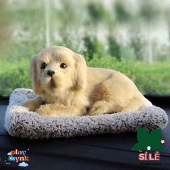 Gấu Bông Cún Vàng Mềm Mại - Thiết Bị Lọc Không Khí & Khử Mùi Ô Tô Với Lõi Than Hoạt Tính, Phụ Kiện Trang Trí Xe Hơi Đáng Yêu