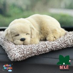 Gấu Bông Cún Vàng Mềm Mại - Thiết Bị Lọc Không Khí & Khử Mùi Ô Tô Với Lõi Than Hoạt Tính, Phụ Kiện Trang Trí Xe Hơi Đáng Yêu