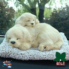 Gấu Bông Cún Vàng Mềm Mại - Thiết Bị Lọc Không Khí & Khử Mùi Ô Tô Với Lõi Than Hoạt Tính, Phụ Kiện Trang Trí Xe Hơi Đáng Yêu
