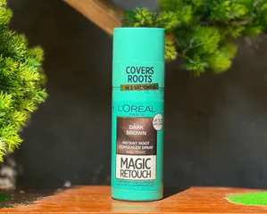 Xịt Phủ Bạc Tạm Thời L'Oréal Paris Magic Retouch Màu Nâu Đậm 75ml - Che Phủ Tóc Bạc Nhanh Chóng Và Dễ Dàng