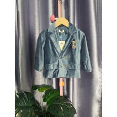Khoác Vest Bé Trai Vải Nhung 2 Lớp Họa Tiết Gấu Dễ Thương - Thời Trang Cho Bé Từ 10-12kg