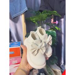 Giày Boot Nơ Bé Gái Size 25 - Giày Cao Cổ Thanh Lịch, Cá Tính & Nữ Tính, Chất Liệu Da Mềm Bền, Dễ Lau Chùi