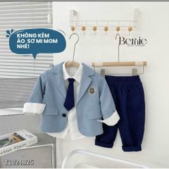 Set Vest BENIE Bé Trai Size 8-11kg Kèm Cà Vạt - Thời Trang Dễ Thương Cho Bé, Phong Cách Sang Trọng, Cute Xỉu