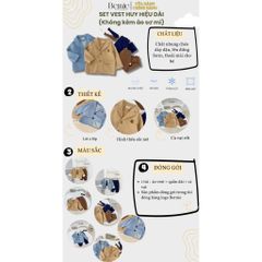 Set Vest BENIE Bé Trai Size 8-11kg Kèm Cà Vạt - Thời Trang Dễ Thương Cho Bé, Phong Cách Sang Trọng, Cute Xỉu