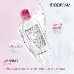 Nước Tẩy Trang Bioderma Sensibio H2O 100ml - Dành Cho Da Nhạy Cảm, Làm Sạch Dịu Nhẹ Không Cần Rửa, Chất Lượng Cao Chính Hãng