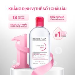 Nước Tẩy Trang Bioderma Sensibio H2O 100ml - Dành Cho Da Nhạy Cảm, Làm Sạch Dịu Nhẹ Không Cần Rửa, Chất Lượng Cao Chính Hãng