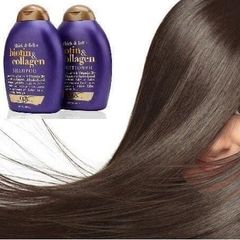 Dầu Xả Biotin & Collagen OGX 385ml - Tăng Độ Phồng, Phục Hồi Tóc Mỏng, Dưỡng Tóc Mềm Mượt Cao Cấp Chính Hãng Mỹ