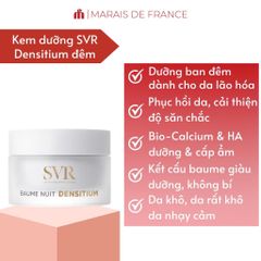 SVR Baume Nuit Densitium – Kem Dưỡng Đêm Phục Hồi & Săn Chắc Da 50ml cho Da Trưởng Thành, Cải Thiện Độ Đàn Hồi