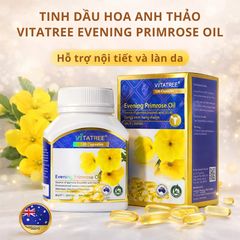 Vitatree Evening Primrose Oil - Viên Uống Dầu Hoa Anh Thảo Hỗ Trợ Sức Khỏe Phụ Nữ, Cung Cấp GLA - Sản Xuất Tại Úc