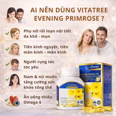 Vitatree Evening Primrose Oil - Viên Uống Dầu Hoa Anh Thảo Hỗ Trợ Sức Khỏe Phụ Nữ, Cung Cấp GLA - Sản Xuất Tại Úc