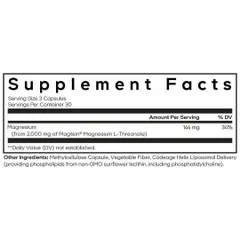 Viên uống bổ sung Codeage Liposomal Magnesium L-Threonate 90 viên - Hỗ trợ trí nhớ, giấc ngủ sâu, giảm căng thẳng, khỏe tim mạch