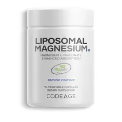 Viên uống bổ sung Codeage Liposomal Magnesium L-Threonate 90 viên - Hỗ trợ trí nhớ, giấc ngủ sâu, giảm căng thẳng, khỏe tim mạch