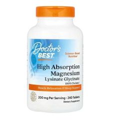 Viên uống bổ sung Magie Doctor's Best High Absorption Magnesium 240 viên - Giải pháp tăng cường sức khỏe hiệu quả từ Mỹ