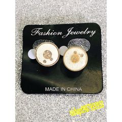 Khuyên tai LED phát sáng độc đáo hình tròn - Bông tai thời trang nữ đẹp, đá Rhinestone ấn tượng