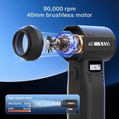 Quạt Phản Lực Turbo Fan G1 400W - Pin 10.000mAh, 9 Cấp Gió, Đa Năng Vệ Sinh Thiết Bị Điện Tử, Thiết Kế Nhỏ Gọn, Bền Bỉ