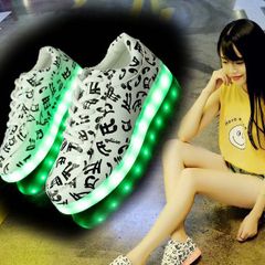 Giày Phát Sáng LED Nốt Nhạc 7 Màu Cho Nam Nữ - Giày Thể Thao Phong Cách Thời Trang Chống Nước Dùng Trong Mọi Dịp
