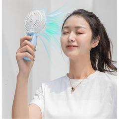 Quạt Mini Cầm Tay Tai Thỏ Dễ Thương Có Thể Gập Gọn - Quạt Sạc USB Đáng Yêu, Phụ Kiện Thời Trang Chụp Ảnh Thú Vị
