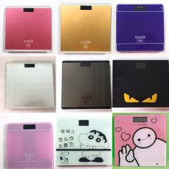 Cân Điện Tử Thông Minh 180kg - Cân Sức Khỏe Gia Đình với Màn Hình LCD & Thước Dây, Nhiều Mẫu Đáng Yêu Như Heo và Mèo