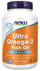 Viên uống bổ sung dầu cá Omega-3 Ultra Now Foods (500 EPA / 250 DHA) - Hỗ trợ sức khỏe mắt và tim mạch, 180 viên nang mềm