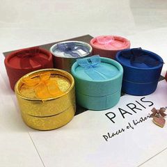 Combo 30 Hộp Tròn Đựng Nhẫn Gấm Nơ Cao Cấp - Hộp Đựng Trang Sức Đa Dạng Màu Sắc Tiện Dụng cho Dây Chuyền và Bông Tai