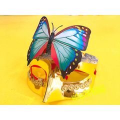 Mặt Nạ Bướm Nửa Mặt Hóa Trang Halloween - Đạo Cụ Cosplay Ngọt Ngào, Chất Liệu An Toàn Cho Tiệc Tùng