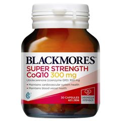 Viên Uống Hỗ Trợ Tim Mạch Blackmores CoQ10 Super Strength 300mg - Bổ Sung Năng Lượng và Sức Khỏe Tim Mạch - Hộp 30 Viên Chính Hãng Úc
