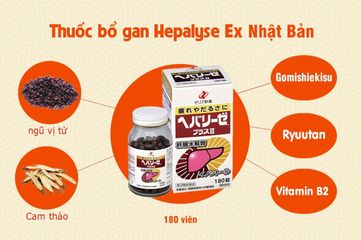 Viên Uống Bổ Gan Hepalyse Plus II 180 Viên Nhật Bản - Hỗ Trợ Chức Năng Gan, Giải Độc, Giảm Mệt Mỏi, Phục Hồi Sức Khỏe