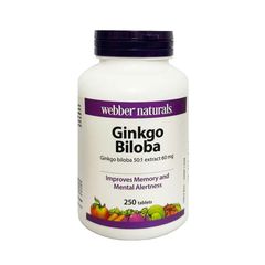 (Hàng công ty) Viên uống Ginkgo Biloba Webber Naturals 60mg - Tăng cường trí nhớ và tuần hoàn não - Sản phẩm chính hãng từ Canada 725958