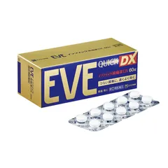 Viên uống giảm đau EVE Quick DX 60 viên - Giảm đau đầu, đau răng, đau bụng kinh, hạ sốt nhanh hiệu quả từ Nhật Bản