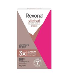 Lăn Khử Mùi Rexona Women Clinical Protection Ultimate Sport 48g - Dạng Kem Năng Động, Hỗ Trợ Kiểm Soát Mồ Hôi Cho Nữ