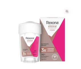 Lăn Khử Mùi Rexona Women Clinical Protection Ultimate Sport 48g - Dạng Kem Năng Động, Hỗ Trợ Kiểm Soát Mồ Hôi Cho Nữ