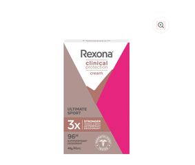Lăn Khử Mùi Rexona Women Clinical Protection Ultimate Sport 48g - Dạng Kem Năng Động, Hỗ Trợ Kiểm Soát Mồ Hôi Cho Nữ