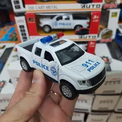 Xe Mô Hình Ô Tô Cảnh Sát Mini Kim Loại Có Đèn & Âm Thanh - Đồ Chơi Trẻ Em Chất Lượng Cao, Kích Thước 12.2cm x 5.5cm x 5.5cm