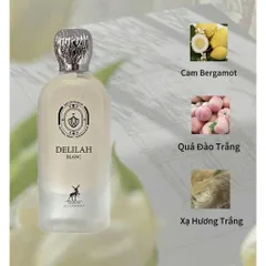 Nước Hoa Nữ Maison Alhambra Delilah Blanc EDP 100ml - Hương Hoa Cỏ Tinh Tế, Thanh Lịch và Gợi Cảm, Quà Tặng Sang Trọng