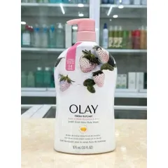 Sữa Tắm Olay White Strawberry & Mint 975ml - Thoải Mái, Tươi Mát, Dưỡng Da Mềm Mại, Sản Phẩm Làm Dịu Da 