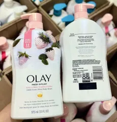 Sữa Tắm Olay White Strawberry & Mint 975ml - Thoải Mái, Tươi Mát, Dưỡng Da Mềm Mại, Sản Phẩm Làm Dịu Da 