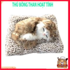 Thú Nhồi Bông Hình Mèo Con Ngủ - Lọc Không Khí Than Hoạt Tính, Phụ Kiện Ô Tô, Đồ Chơi Trẻ Em, Quà Tặng Sinh Nhật