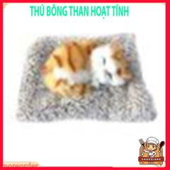 Thú Nhồi Bông Hình Mèo Con Ngủ - Lọc Không Khí Than Hoạt Tính, Phụ Kiện Ô Tô, Đồ Chơi Trẻ Em, Quà Tặng Sinh Nhật
