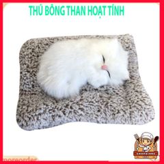 Thú Nhồi Bông Hình Mèo Con Ngủ - Lọc Không Khí Than Hoạt Tính, Phụ Kiện Ô Tô, Đồ Chơi Trẻ Em, Quà Tặng Sinh Nhật