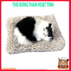 Thú Nhồi Bông Hình Mèo Con Ngủ - Lọc Không Khí Than Hoạt Tính, Phụ Kiện Ô Tô, Đồ Chơi Trẻ Em, Quà Tặng Sinh Nhật