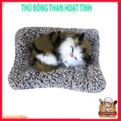 Thú Nhồi Bông Hình Mèo Con Ngủ - Lọc Không Khí Than Hoạt Tính, Phụ Kiện Ô Tô, Đồ Chơi Trẻ Em, Quà Tặng Sinh Nhật
