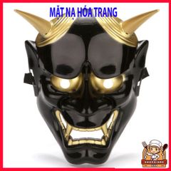 Mặt Nạ Ma Quái Nhật Bản Prajna - Halloween Joker Anime Cosplay Đen Đỏ Trắng, Đạo Cụ Tiệc Chất Lượng Cao