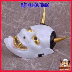 Mặt Nạ Ma Quái Nhật Bản Prajna - Halloween Joker Anime Cosplay Đen Đỏ Trắng, Đạo Cụ Tiệc Chất Lượng Cao