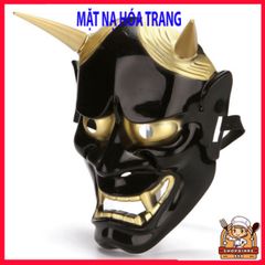 Mặt Nạ Ma Quái Nhật Bản Prajna - Halloween Joker Anime Cosplay Đen Đỏ Trắng, Đạo Cụ Tiệc Chất Lượng Cao