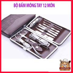 Bộ Kềm Bấm Móng Tay 12 Món Đủ Tiện Ích - Dụng Cụ Chăm Sóc Móng Tay Gọn Nhẹ, Chất Liệu Thép Không Gỉ, Hộp Đựng Sang Trọng